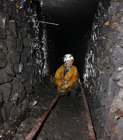 Rails in Smallcleugh mine, Nenthead