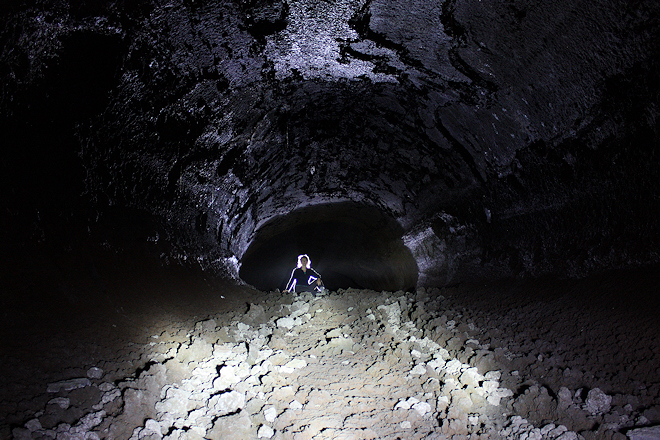 Grotta di Cassone, a lava cave on Mount Etna, Sicily