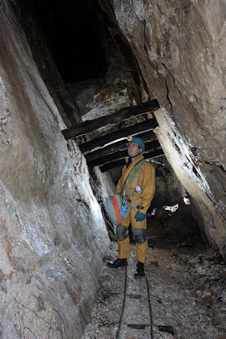 Hading stope in Spar Gells Mine, Wirksworth
