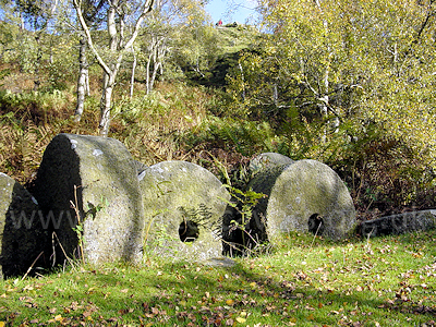 Abandoned millstones at Lawrence Field, near Hathersage, Dark Peak