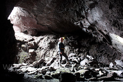 Davide's "new" lava cave on Mount Etna, near Hotel Corsaro.