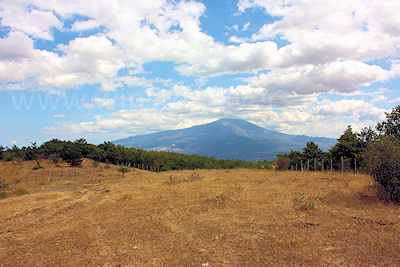 Mount Etna from above Porticelle Soprana in the Nebrodi mountains